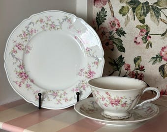 RARE Hutschenreuther Richelieu Salad Plates and Cup and Saucer Sets - US ZONE (No Gold Trim)