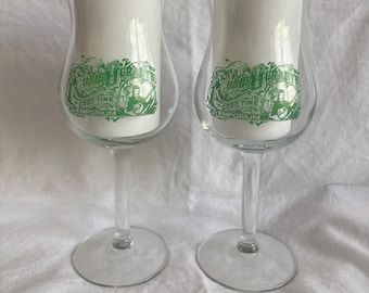 Vintage Rosie O’Grady’s Hurricane Glasses - Pair (1980s Church Street Station Orlando FL) - Single Owner!