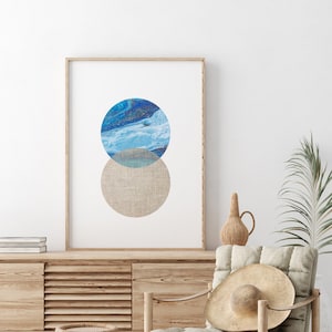 Agate art, jute art, blue geode art, agate and jute, agate print, agate poster, modern boho art, blue beige art, abstract printable art