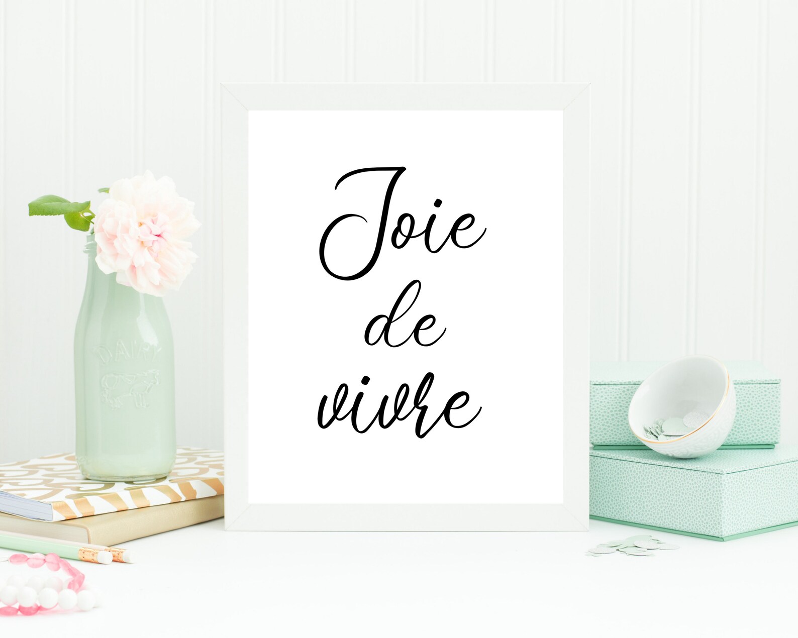Joie de vivre printable wall art French quote print French | Etsy