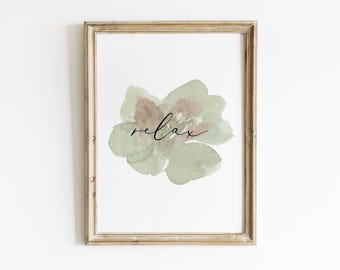 Relax spa print, relax wall art, spa wall art, spa bathroom art, bathroom art, bathroom art print, bathroom wall art, bathroom print