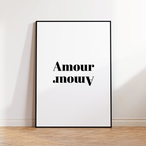 Amour amour print, love wall art, french quote, printable quote, french saying, love quote print, love print, printable wall art, love art