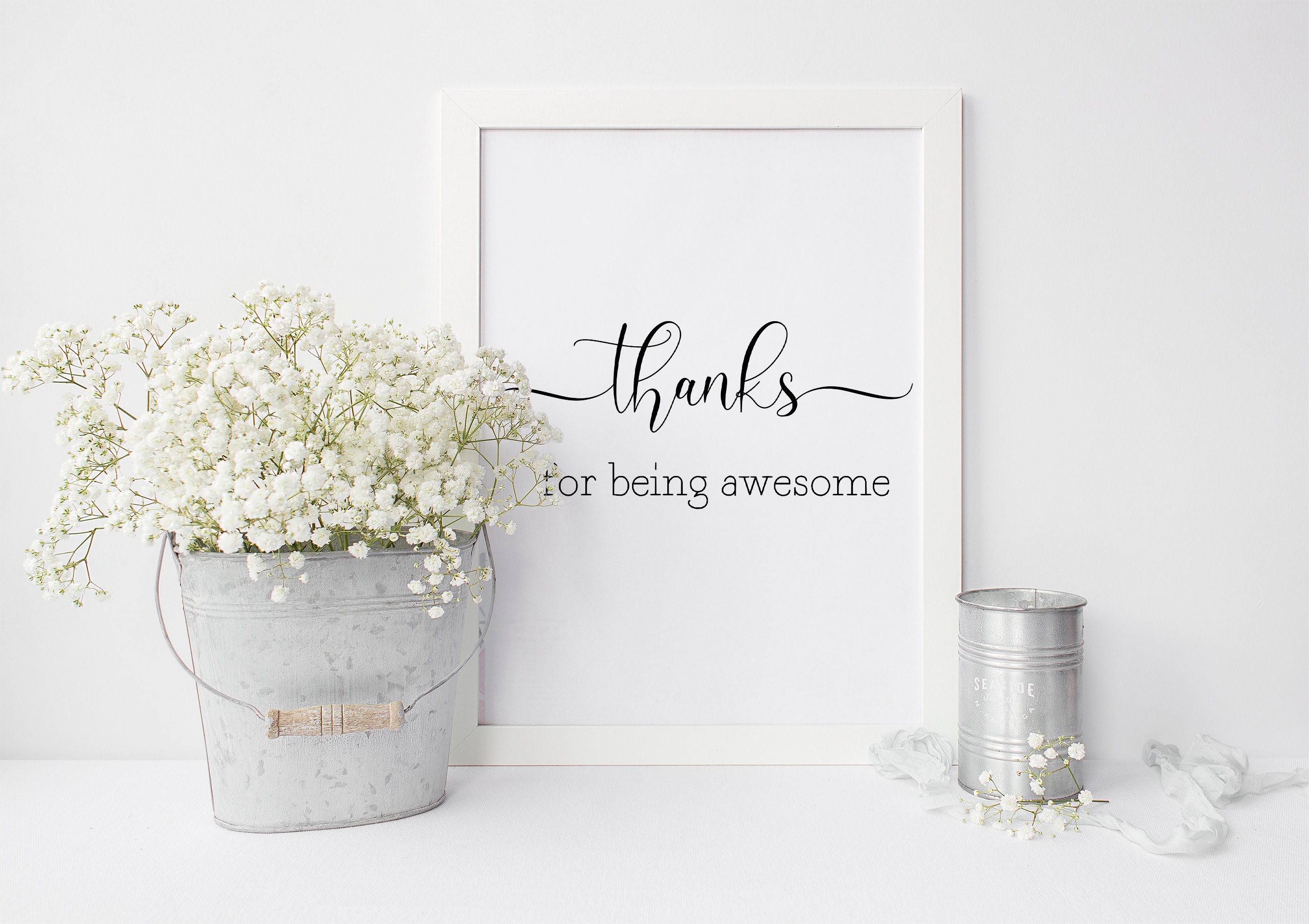 Thanks for Being Awesome Thank You Sign Thank You Printable - Etsy