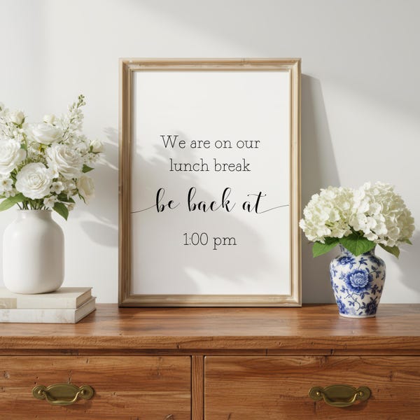 On Break Printable Sign - Etsy