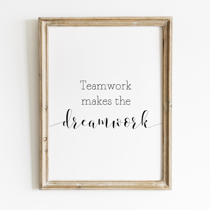 Team Teamwork Sign - Etsy