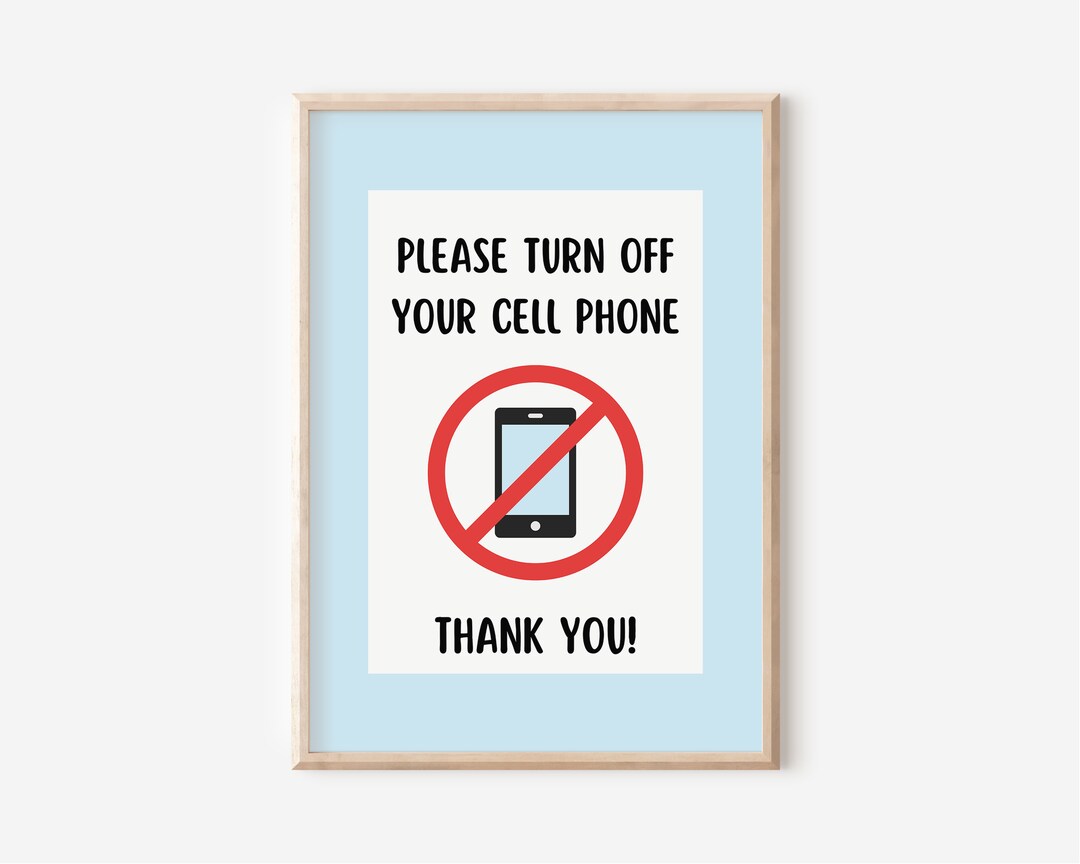 Please turn off your cell phone thank you cell phone off sign no cell