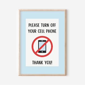 Please turn off your cell phone thank you, cell phone off sign, no cell phones, cell phone sign, no cell sign, office signs, office decor