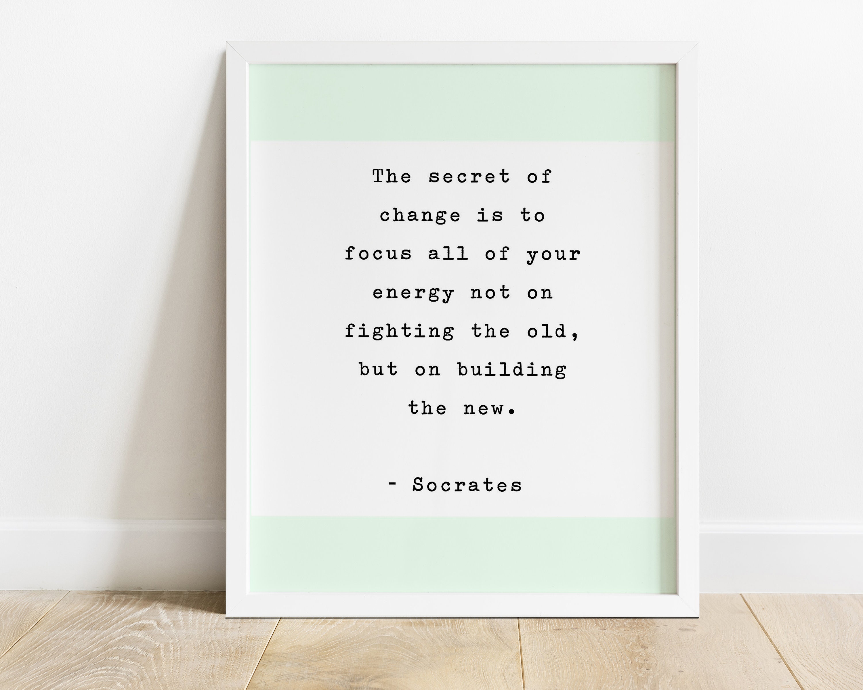 The Secret of Change, Socrates Quote, Philosophy Art, Philosophy Poster
