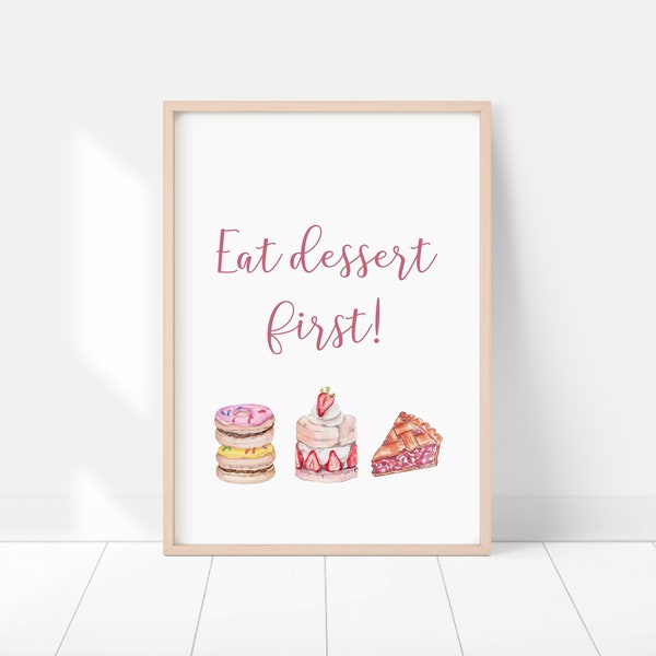 Eat Dessert First - Etsy