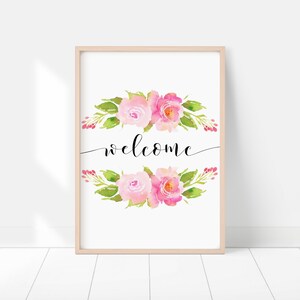 Welcome sign printable, welcome sign, entryway sign, entryway printable, shop signs, shop decor, printable welcome sign, pretty welcome sign