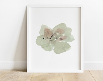 Relax spa print, relax wall art, spa wall art, spa bathroom art, bathroom art, bathroom art print, bathroom wall art, bathroom print