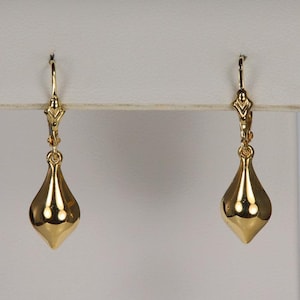 The 14K Yellow Gold Lever Back Drop Earrings