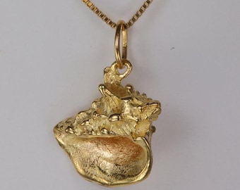 The 14K Yellow Gold Conch Shell Pendant