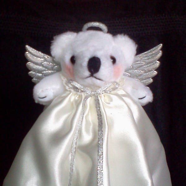 Christmas Teddy Bear Angel Tree Topper