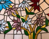 20 quot Beautiful Multi Colored Tiffany Style Stained Slag Glass Ceiling Shade Light Fixture