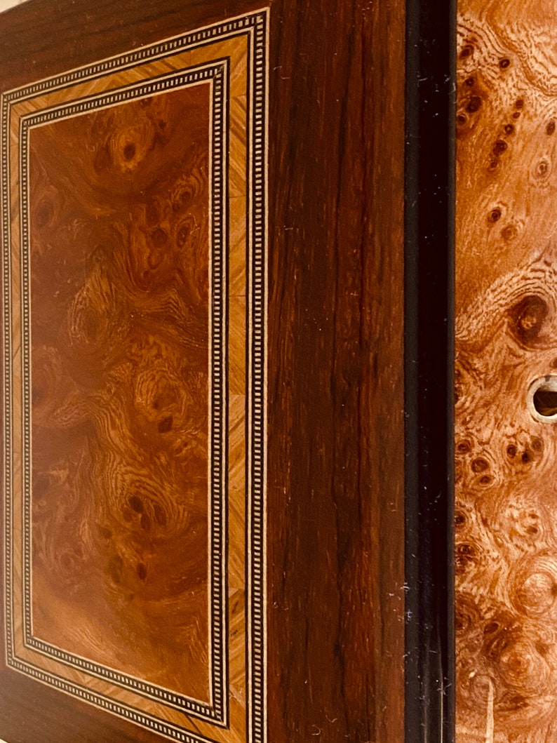 Hand Crafted Designer Sorrento Italy Rare Burl Wood Inlay With Etsy