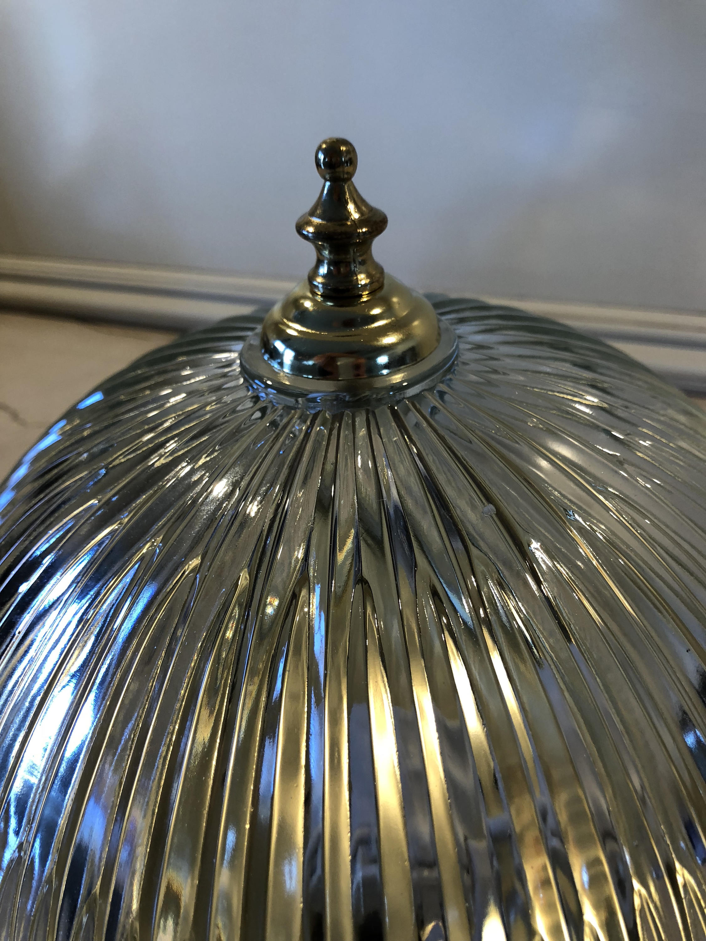 Ceiling Light Ribbed Glass - Etsy