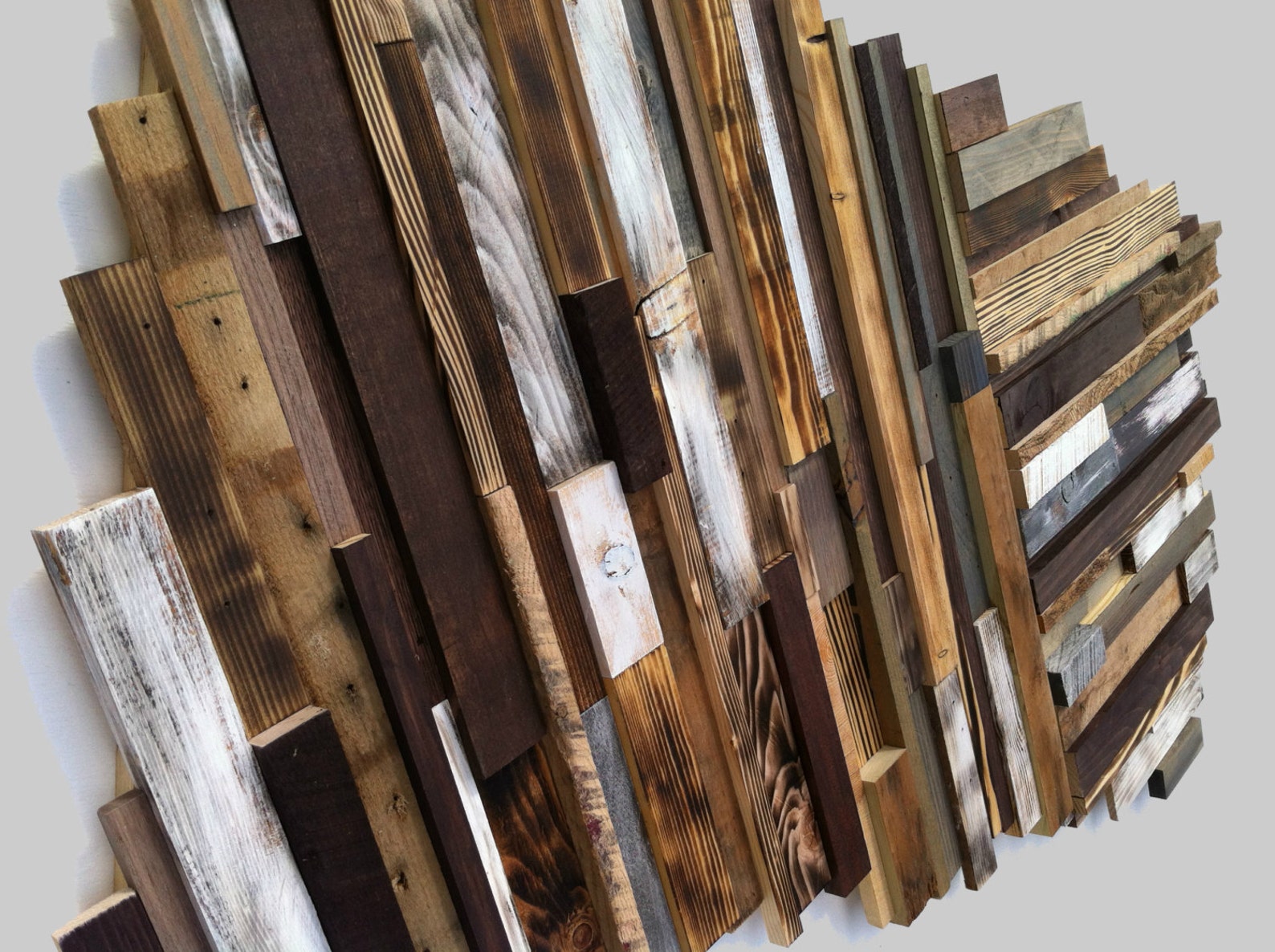 Reclaimed Wood Wall Art FREE SHIPPING Rustic Art Abstract Etsy