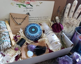 Deluxe Aquarius Gift Set | Aquarius Gift | Zodiac Gift Set | Aquarius Birthday | Gift for Her | Birthday Gift Set | Birthday Gift Box