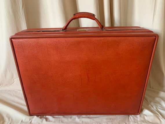 Vintage 1970s Hartmann Suitcase, Orange