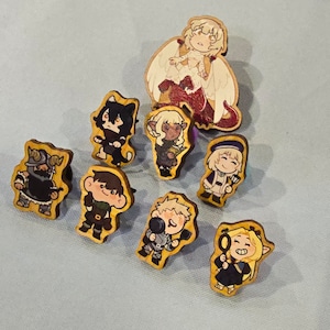 Dungeon Meshi Wooden Pins