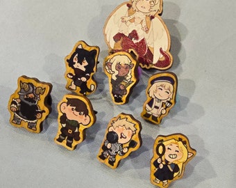 Dungeon Meshi Wooden Pins