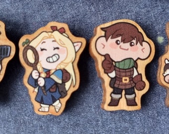 Dungeon Meshi Wooden Pins