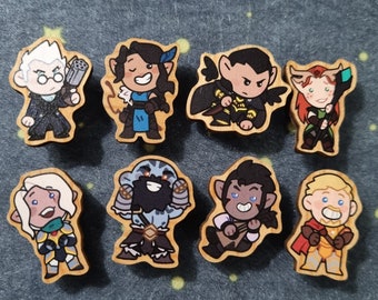 Vox Machina Wooden Pins