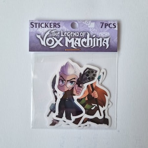 Paquete de 7 pegatinas de Vox Machina