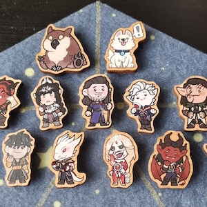 BG3 Wooden Pins (17 Characters!)