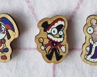 Digital Circus Wooden Pins