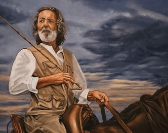 Large (36"x48") Original Oil Painting - "Cervantes"