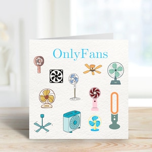 Blank OnlyFans Inspired Greeting Card -  Minimalist Adult Humour Card - Perfect for Fans or Friends