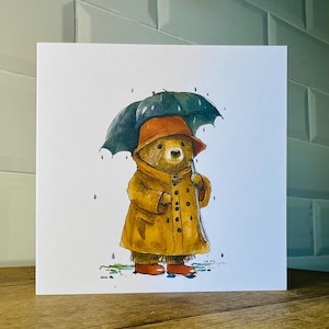 Ours londonien - Carte de voeux vierge