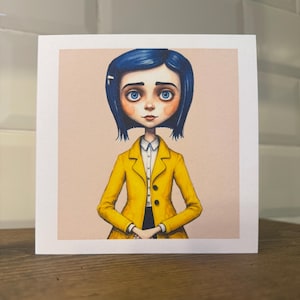 Coraline Inspired - cartão de felicitações em branco