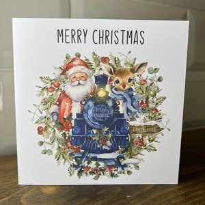 Carte de voeux de Noël vierge sur le thème Polar Express - Idée cadeau - Personnalisez