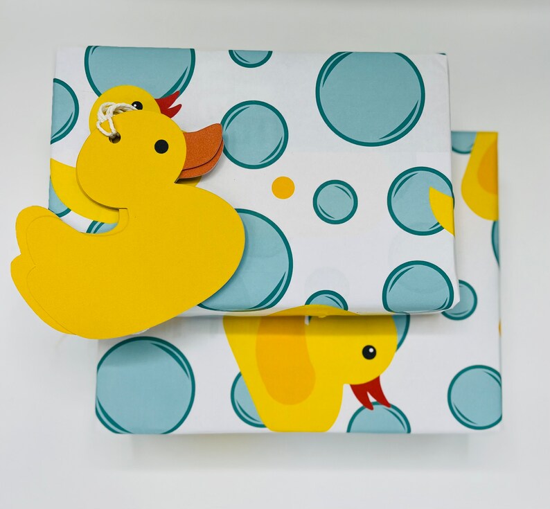A3 Rubber Duck Wrapping Paper Fun and Funky Etsy