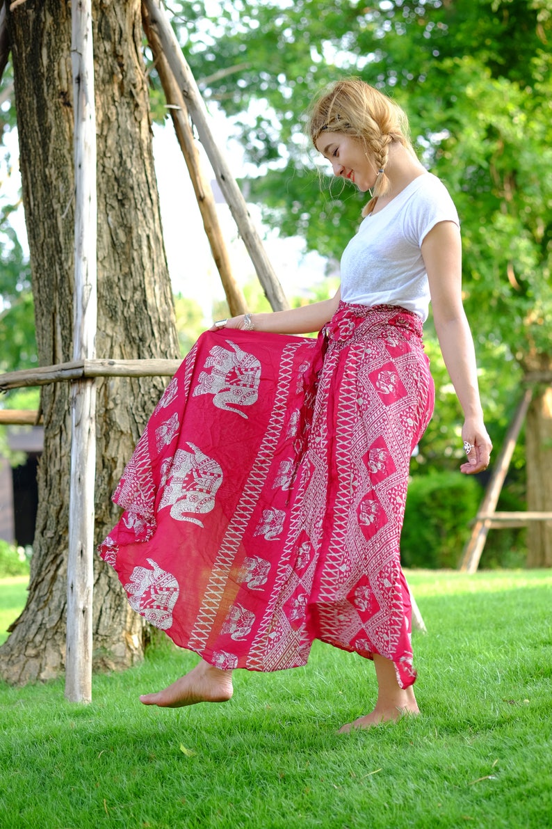 Elephant Skirt hippie Skirt Long skirt beautiful skirt Red