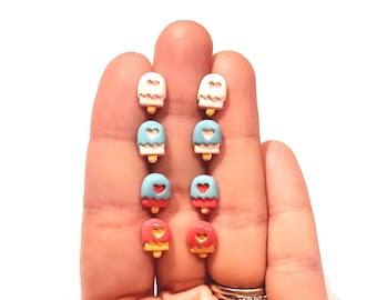 Ice Cream Earrings For Sensitive Ears / Cute Popsicle Earrings / Earrings For Kids / Resin Food Earrings / Food Jewelry / Ice Cream Jewelry