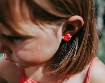 Watermelon Earrings / Hypoallergenic Metal Free / Sensitive Ears / Resin Fruit Earrings / Red Summer Earrings / Girls Plastic Earrings