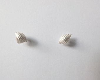 MINI SHELLS Earrings Pair 925 Sterling Silver, Pasta, Noodle, Design, Solid, Handmade, Special, Unique, Delicious, 925 Calories