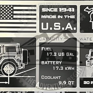 JL 4XE Data Plate