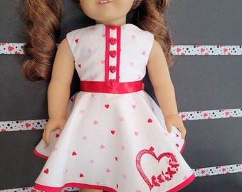 18 Inch Doll Valentine's Day Dress