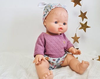 Tenue rose pour poupée Minikane 34cm cadeau personnalisable