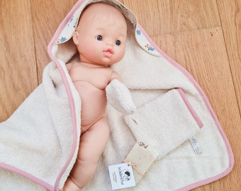 Personalized minikane doll organic bath gift box