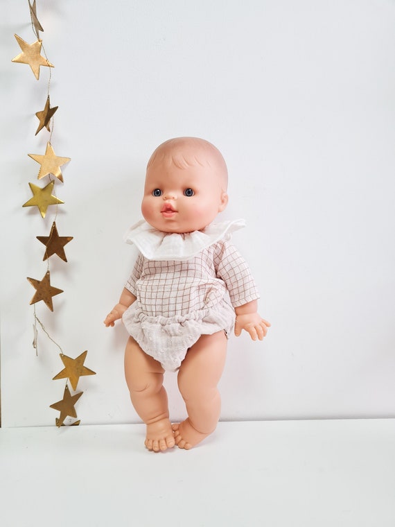Vêtement poupée double gaze minikane poupée 34cm cadeau enfant original personnalisation offerte cadeau personnalisable