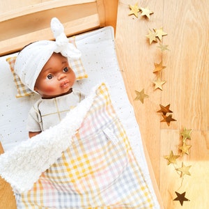 Blanket and Pillow personalized gift minikane doll 34cm ikea bed image 4