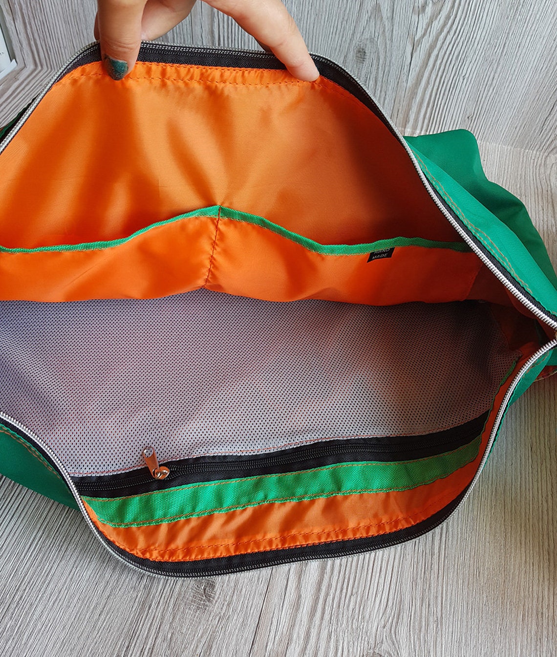 Large Colorful Tropical Green Beach Bag Team Sports Bag Tote Etsy