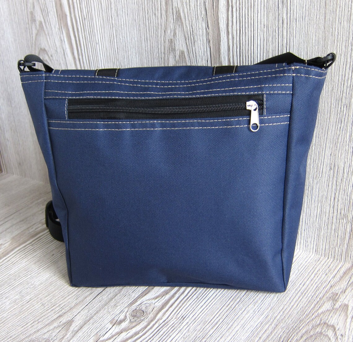 Navy Messenger Bag Crossbody Bag Shoulder Purse Navy Dark Etsy