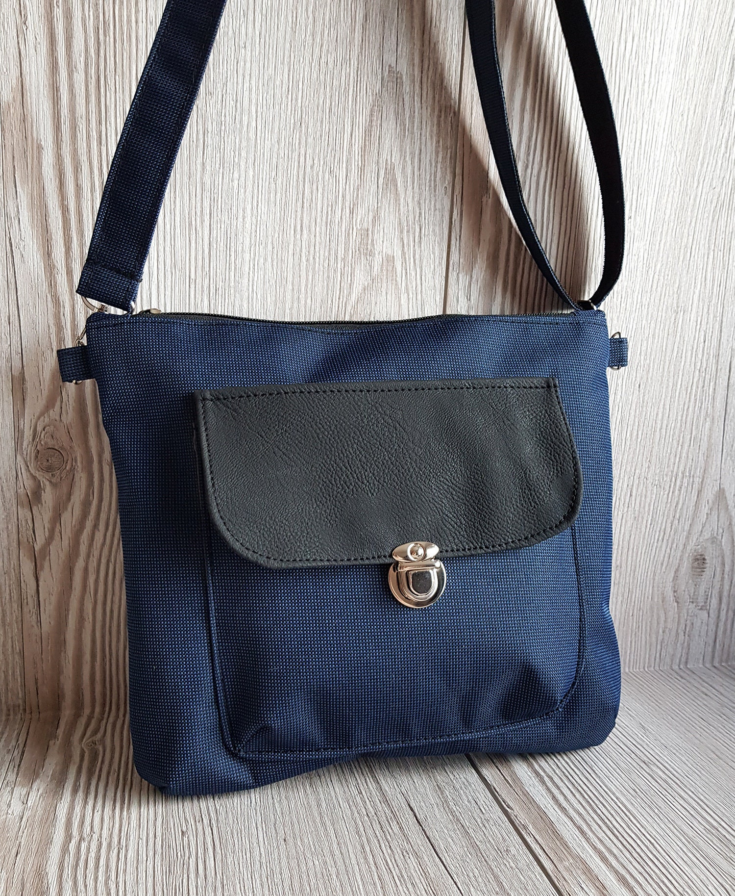 Shoulder Bag Crossbody Bag Cross Body Purse Medium Navy - Etsy